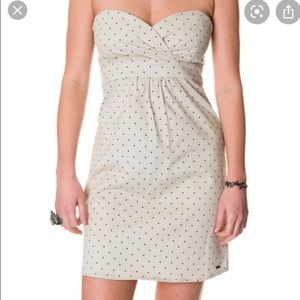Strapless polka dot dress